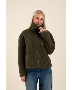 Harvey & Jones Borg Fleece Zip Through Jacket - Black