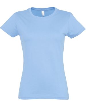 Sol's Ladies Imperial Heavy Short Sleeve T-Shirt (Sky) - Blue