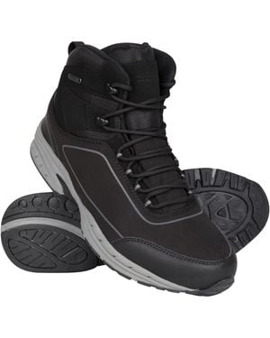 Mountain Warehouse 'Ramble' Softshell Boots With High Traction Outsole Waterproof Hiking Shoes Textile - Black