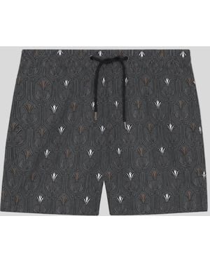 Lyle & Scott Botanical Swim Shorts - Grey