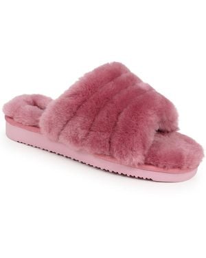 Jones Bootmaker Falonda Faux-Fur Slippers - Pink