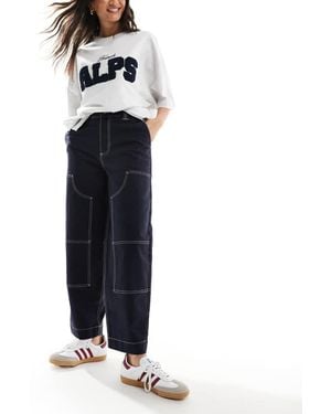 ASOS Barrel Leg Trouser - Blue