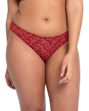 Curvy Kate Love Me Lace Brazilian Brief - Red