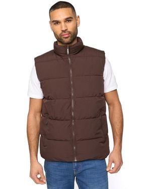 Bewley & Ritch Stanten Puffer Gilet - Brown