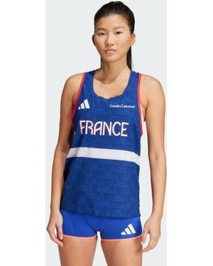 adidas Originals Team France Athletisme Tank - Blue
