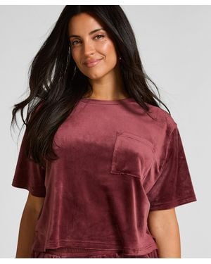 Hunkemöller Top Velours Pocket - Red