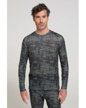 Mountain Warehouse Talus Camouflage Thermal Top - Grey