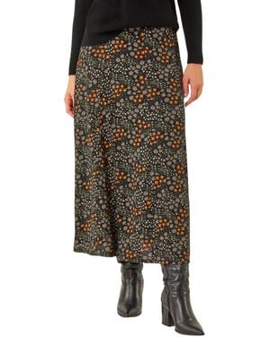 Roman Stretch Midi Skirt - Green