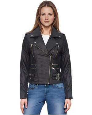 Infinity Leather Brando Biker Jacket-Constantia Lamb Leather - Black
