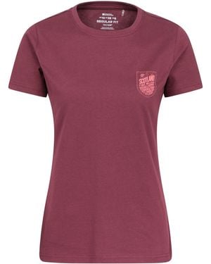 Mountain Warehouse Regional Scotland Graphic Tee Breathable Casual Everyday T-Shirt Cotton - Pink