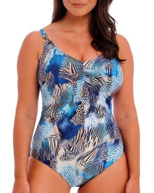 Fantasie Seraya Sands V-Neck Swimsuit - Blue
