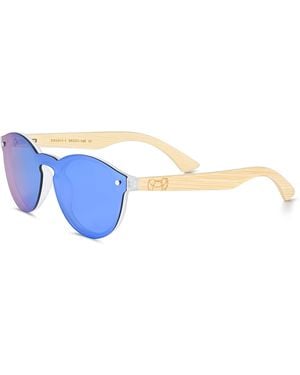 Earth Wood Tulum Polarized Sunglasses - Blue