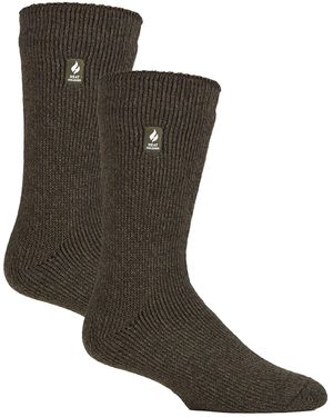 Heat Holders 2 Pack Original Thermal Brushing Socks - Grey