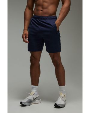 BoohooMAN Man Active Zip Pockets Stretch 7inch Gym Short - Blue