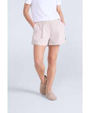 Mountain Warehouse Comfort Shorts With Pockets Drawstring Fastening Casual Bottoms Cotton - White