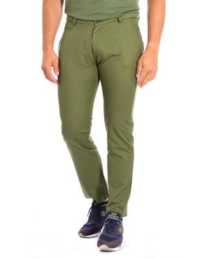 La Martina Long Trousers With Straight Cut And Hems Tmt014-Tl121 For - Green