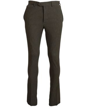 Bencivenga Pinstripe Trousers Slim Fit - Grey