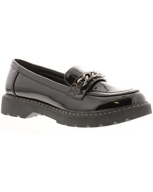 Apache Shoes Work School Kilburn Slip On Patent - Brown