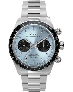 Timex Waterbury Heritage Watch Tw2Y70500 Stainless Steel - Grey
