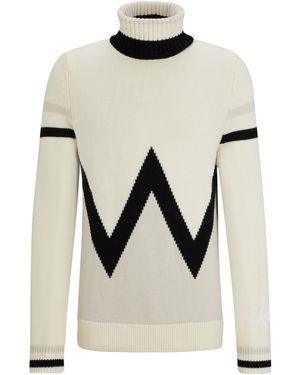 BOSS Turtle Neck Long Sleeve Jumper - Natural