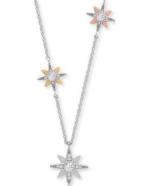 Engelsrufer Ern-3Newstar-Zi-Tri Ladies New Star Necklace Sterling - White