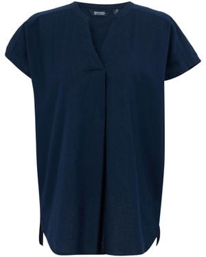 Regatta Ladies Rianne V Neck Shirt - Blue