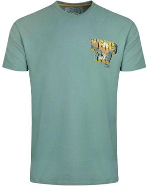 Weird Fish Wild Life Graphic Back Print T-Shirt (Mineral) - Green