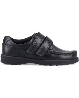 Pod Aran Leather Senior School Shoes - Black