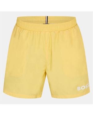 BOSS Dolphin Elasticated Waistband Swim Short - Yellow