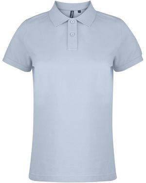 Asquith & Fox Ladies Plain Short Sleeve Polo Shirt - Blue