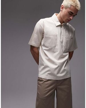 Dickies Western Ranch Quarter Zip Shirt - Grey