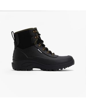 Barbour Marlow Lace Up Wellies Rubber - Black