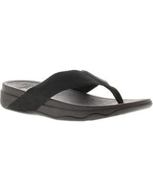 Fitflop Flip Flops Surfa Slip On Textile - Black