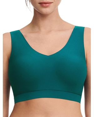 Chantelle Softstretch V-Neck Jersey Crop Top - Green