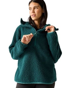 Regatta Ladies Elindra Water Repellent Half Zip Fleece (Mediterranea) - Green
