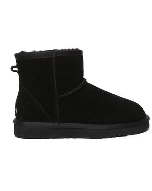 EverAu Australia Ever Au Ostrich Leather Short Boots - Black