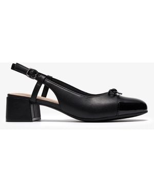 Clarks Iridessa Sling Leather Shoes - Black