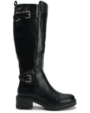 SOLESISTER Jupe Biker Boots - Black