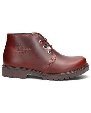 Panama Jack Leather Waterproof Lace-Up Ankle Boots - Brown