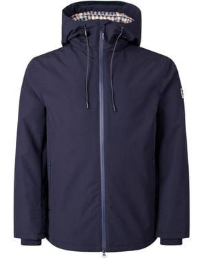 Aquascutum Active Shell Mid Parka Jacket - Blue