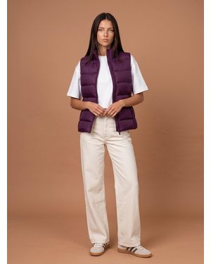 Urban Bliss Plum Lightweight Bag Puffer Gilet - Purple
