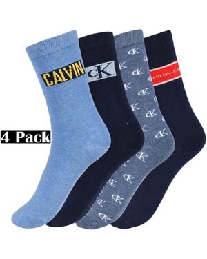 Calvin Klein 4 Pack Socks - Blue