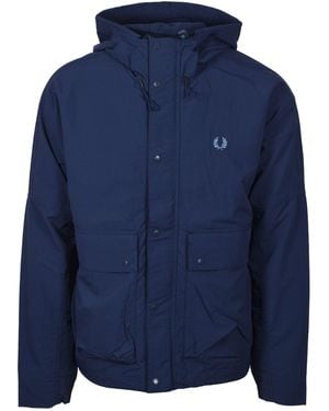 Fred Perry Cropped Ripstop Parka Tennis Cotton - Blue