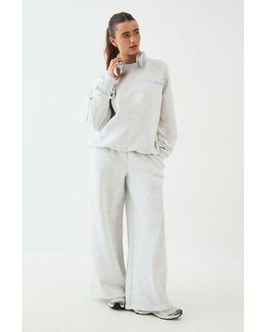 DSGN Studio Sports And Outdoors Printed Sweatshirt Tracksuit - Grey