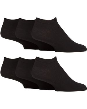 IOMI 6 Pack Diabetic Trainer Socks - Black