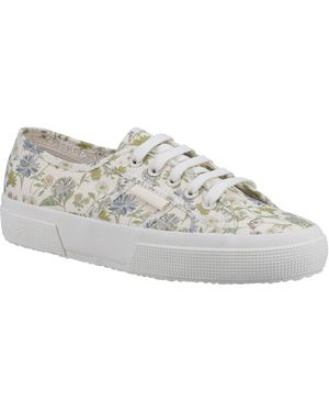 Superga 2750 Floral Print Cotton /Floral Trainers - Grey
