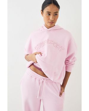 DSGN Studio Self Fabric Applique Oversized Hoodie - Pink