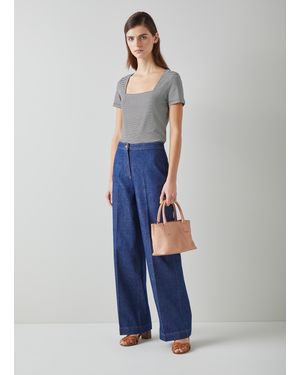 LK Bennett Tasha Jersey Tops - Blue