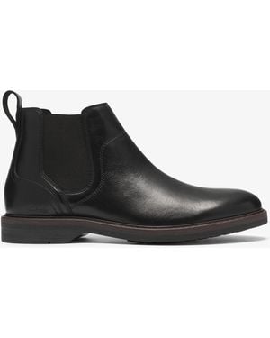 Clarks Pitney Top Leather Boots - Black