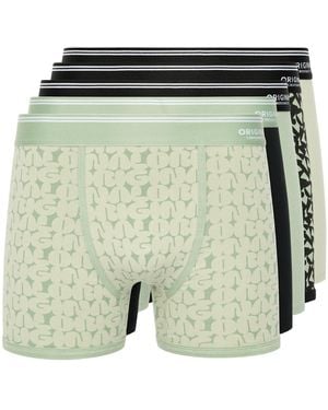 Crosshatch Dringal Boxer Shorts 5Pk - Green